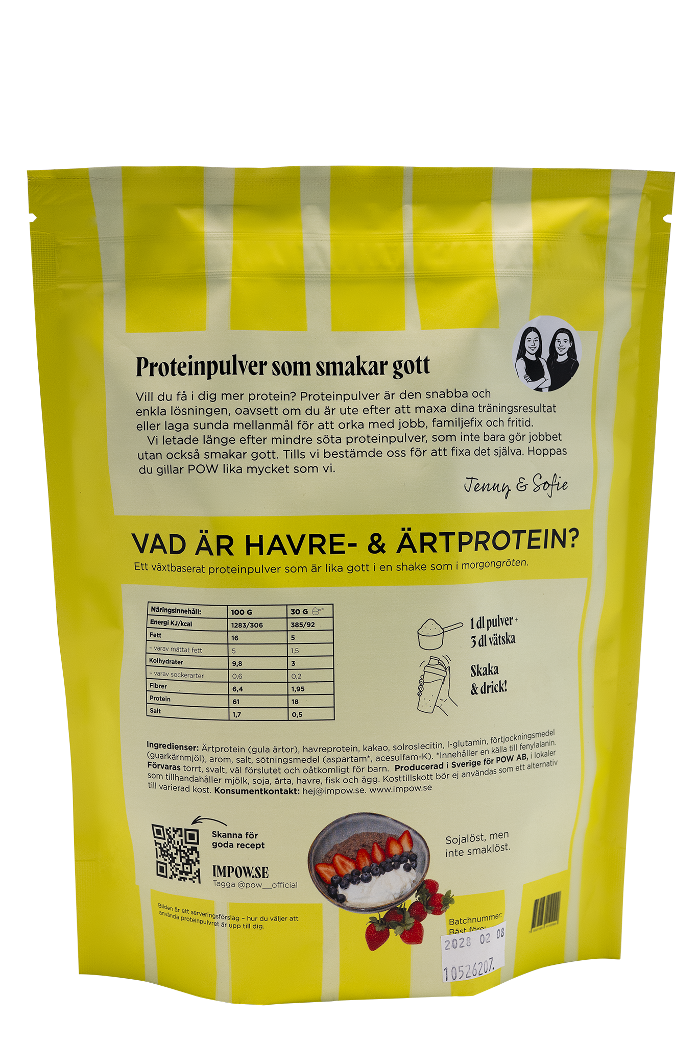 Veganskt protein choklad