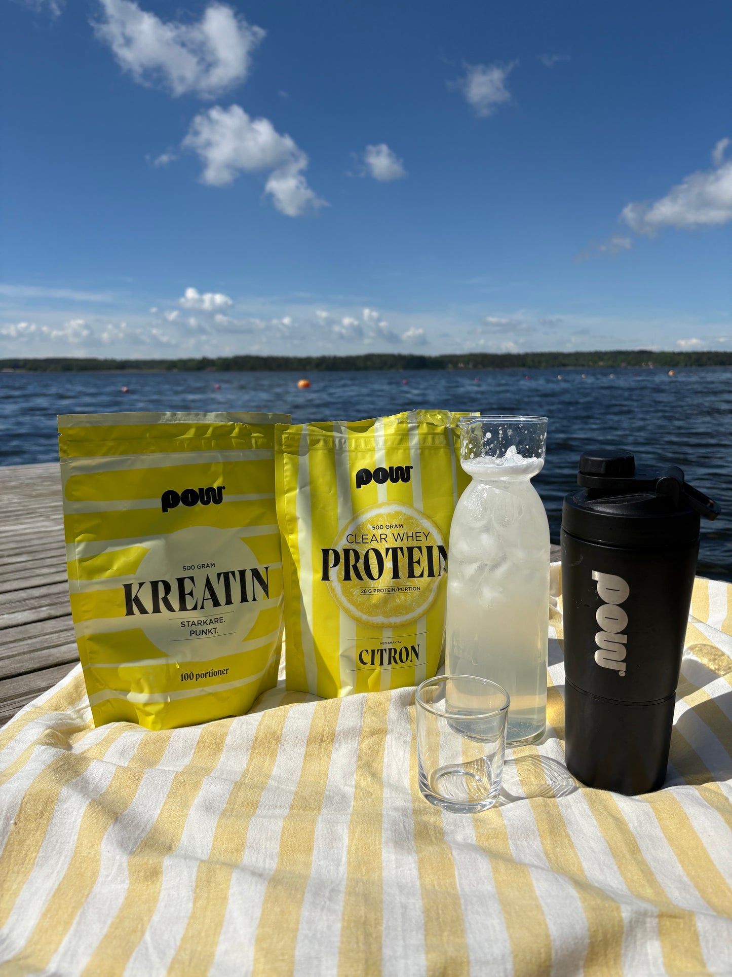 POW Proteinshaker i rostfritt stål