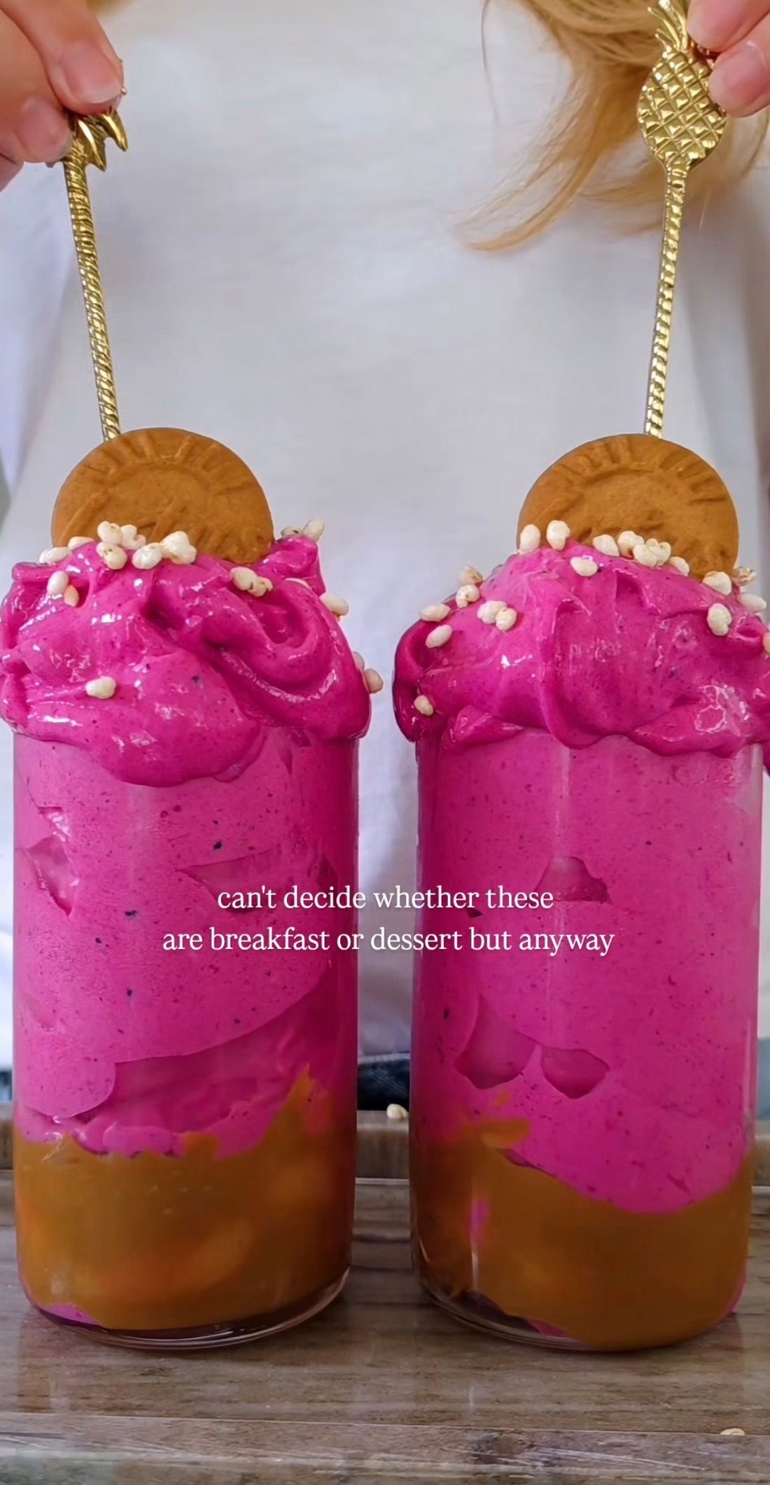 Nicecream med pitaya och Biscoff