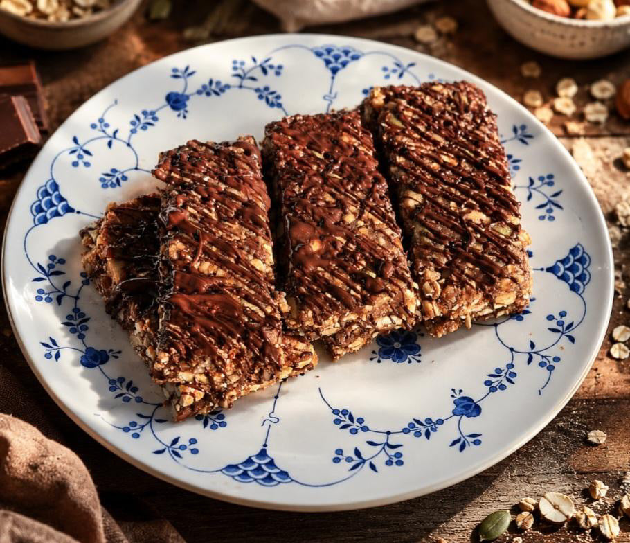 POWBAR – hemmagjord proteinbar full av nötter och choklad