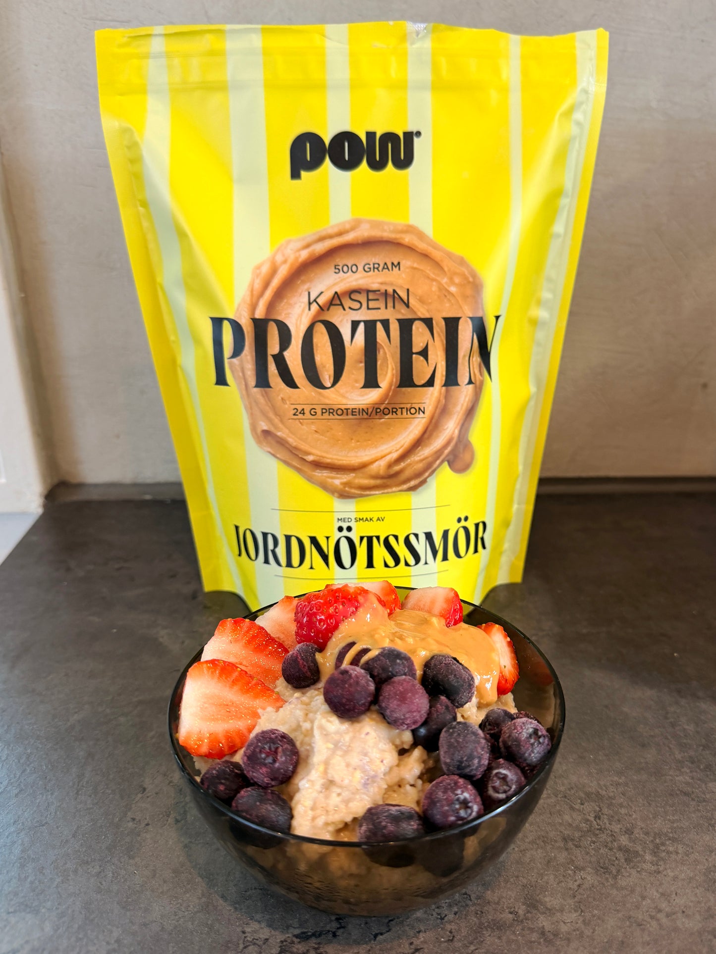 Kaseinprotein jordnötssmör