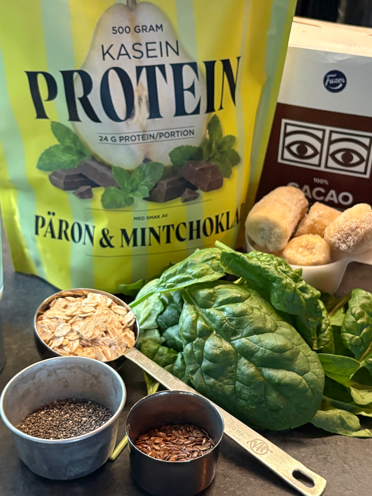 Kaseinprotein päron & mintchoklad
