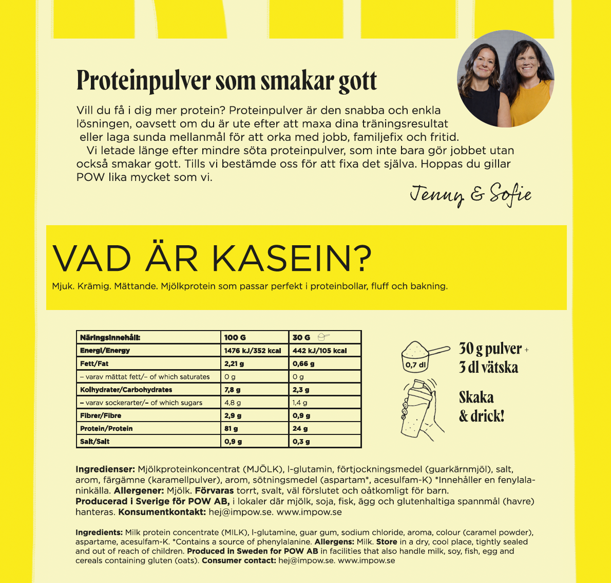 Kaseinprotein jordnötssmör