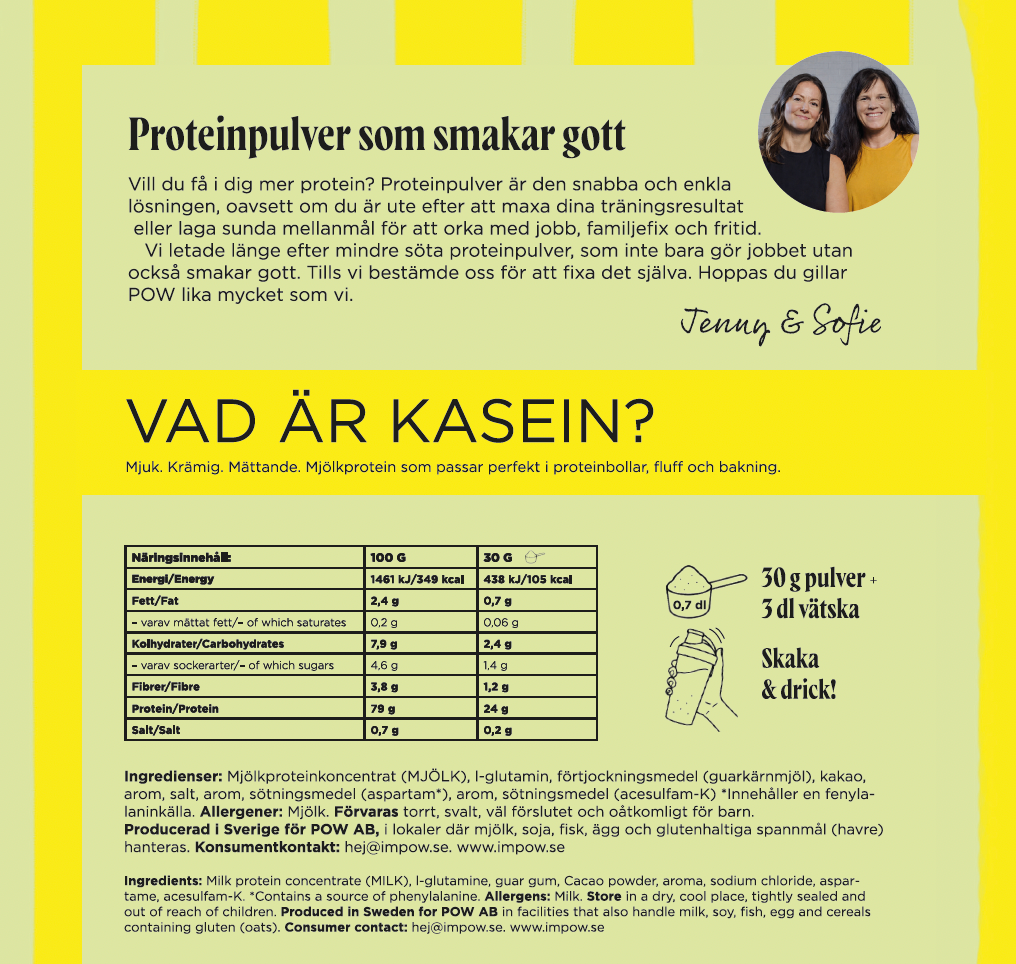 Kaseinprotein päron & mintchoklad