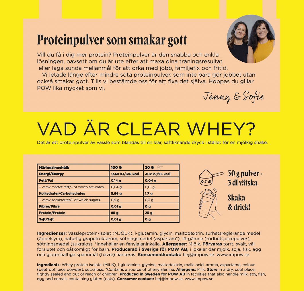 Clear whey pink grapefruit